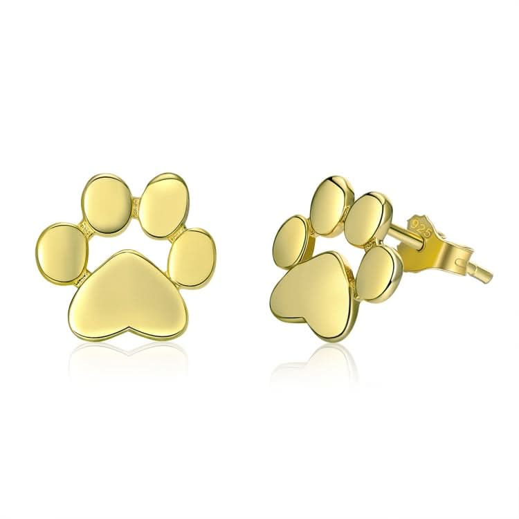 Women Fashion Pet Cat Footprints Sliver Earrings Reluova