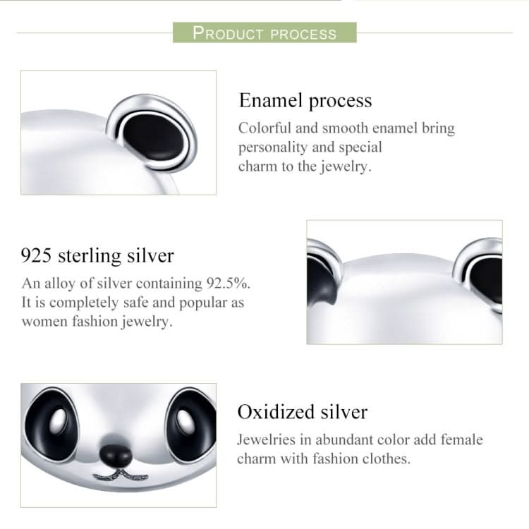 Panda S925 Sterling Silver Earrings Temperament Female Earrings Reluova