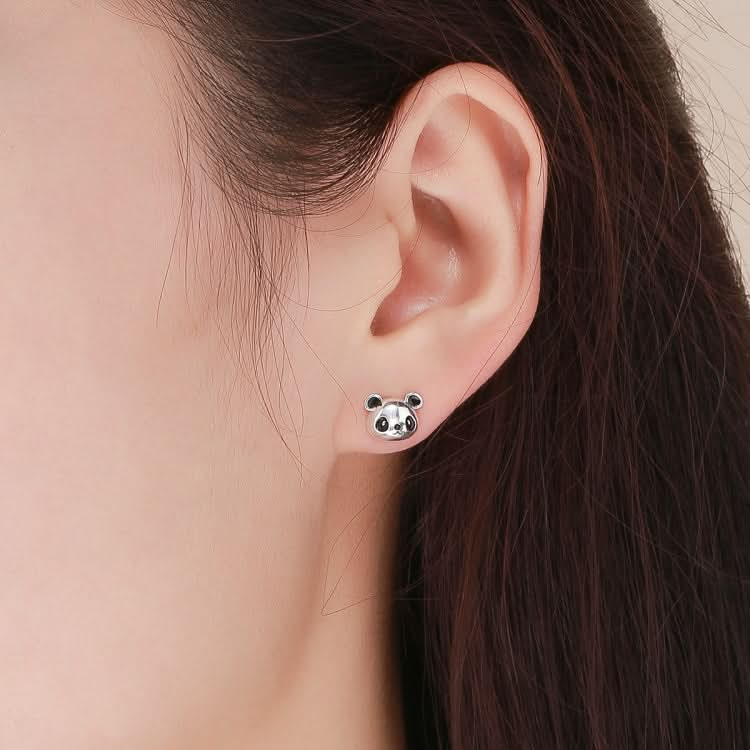 Panda S925 Sterling Silver Earrings Temperament Female Earrings Reluova