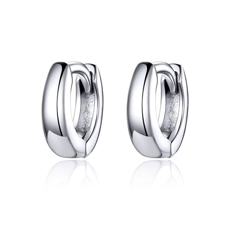 Circle Platinum Plated Earrings Sterling Silver Earrings Simple and Generous Girl Earrings Reluova