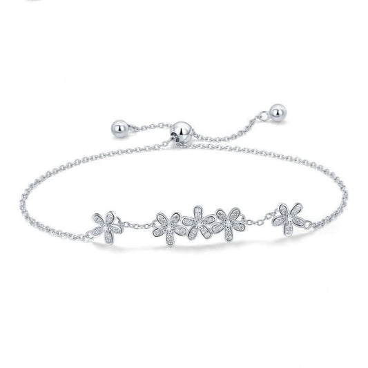 S925 Daisy Lady Sterling Silver Bracelet Reluova