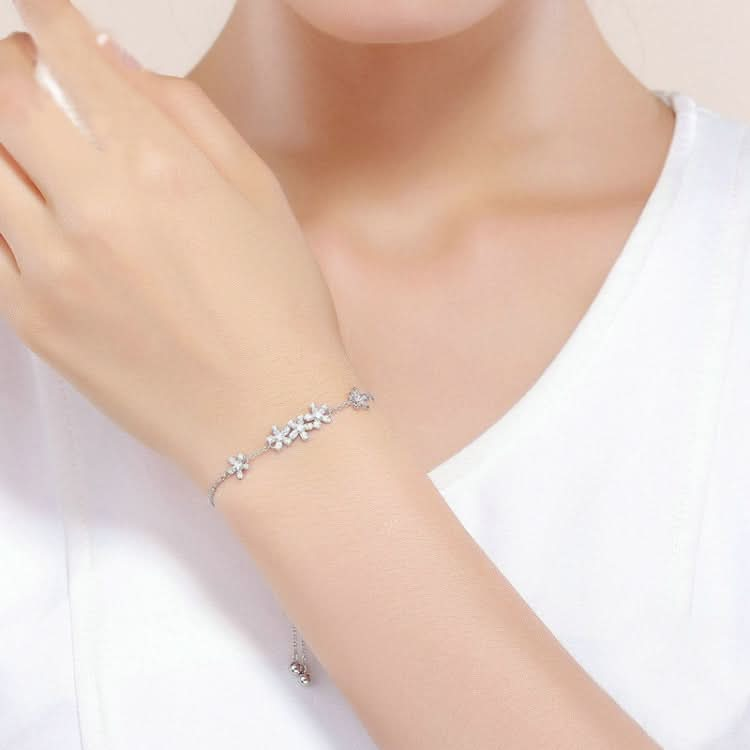 S925 Daisy Lady Sterling Silver Bracelet Reluova