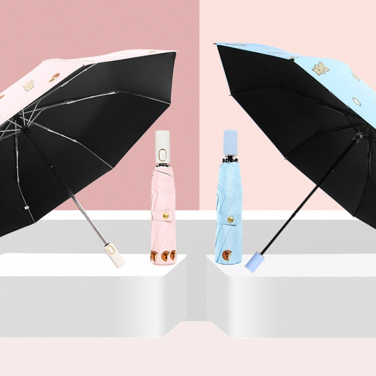 Children Sweet Vinyl Sunscreen Umbrella Tri-fold Student Cartoon Folding Umbrella My Store