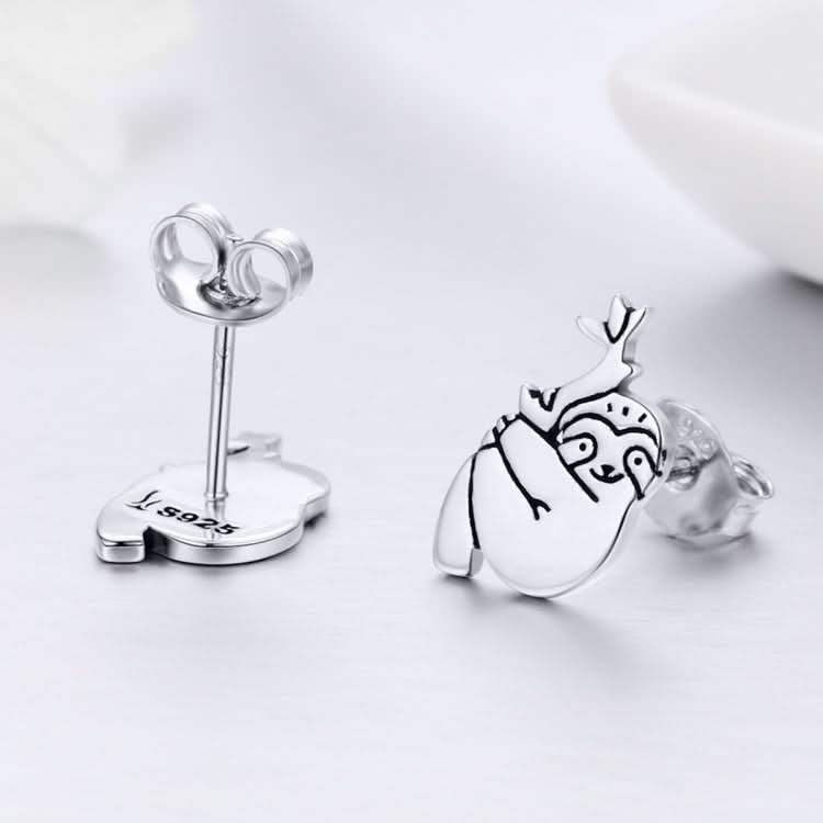 Animal Sloth Earrings Sterling Silver Simple Earrings Reluova