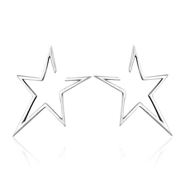 Simple S925 Sterling Silver Earrings Star Hollow Female Temperament Earrings Reluova