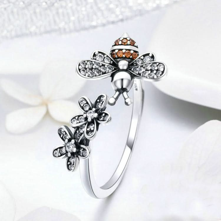 Bee Story Inlaid Zircon S925 Sterling Silver Ring Reluova