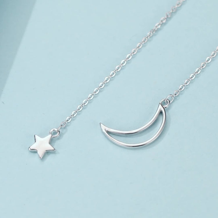 Stars Moon S925 Sterling Silver Necklace Reluova