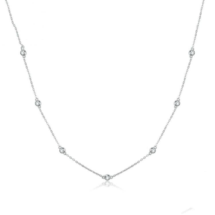 Zircon Necklace Platinum Plated Girls Necklace Reluova