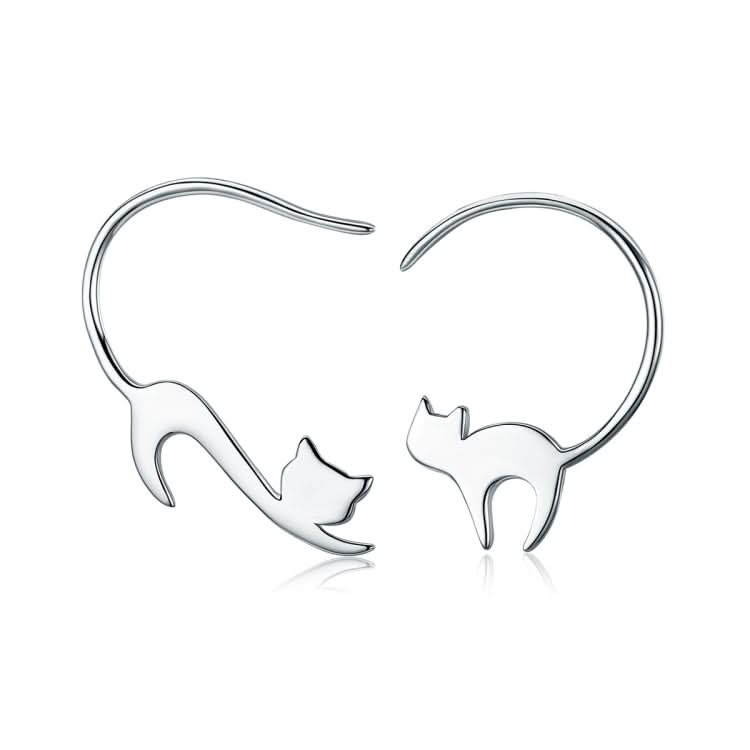 Naughty Cat S925 Sterling Silver Earrings Reluova