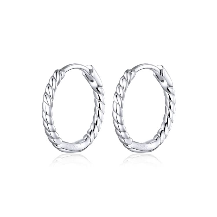 Circle Earrings Hemp Rope Earrings Sterling Silver S925 Ear Buckles Reluova