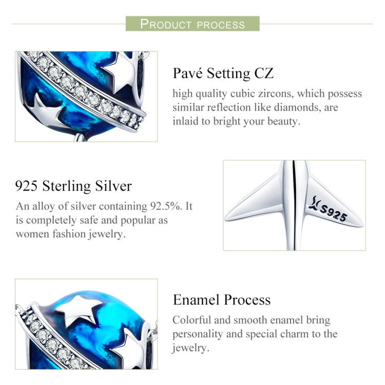 Dream Of Traveling Airplane Dripping Oil S925 Sterling Silver Bead DIY Accessories Reluova