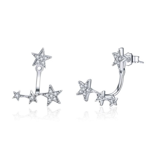 S925 Sterling Silver Star Earrings Simple Silver Earrings Reluova