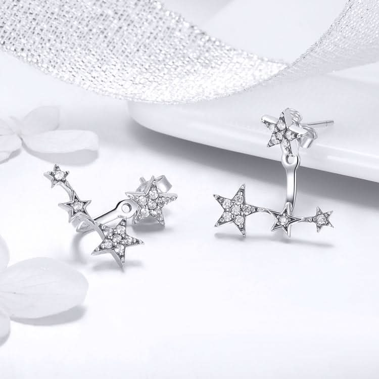 S925 Sterling Silver Star Earrings Simple Silver Earrings Reluova