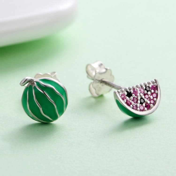 Watermelon S925 Sterling Silver Earrings Zircon Earrings Reluova