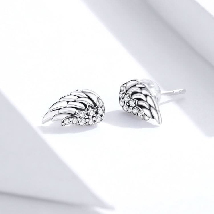 S925 Sterling Silver Wings Earrings Personality Earrings Reluova