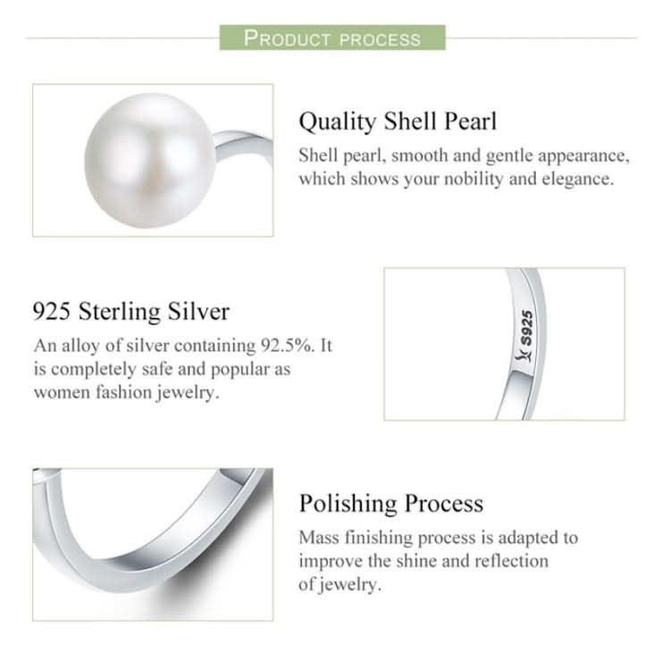 S925 Sterling Silver Ring Female Pearl Open Ring Reluova