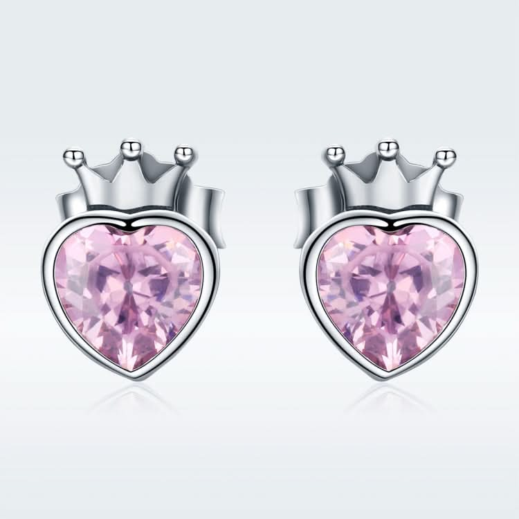 Heart-shaped S925 Sterling Silver Earrings with Gemstones Reluova