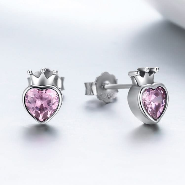 Heart-shaped S925 Sterling Silver Earrings with Gemstones Reluova