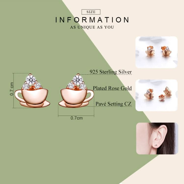 Coffee Shape Earrings Simple Girl Jewelry Reluova