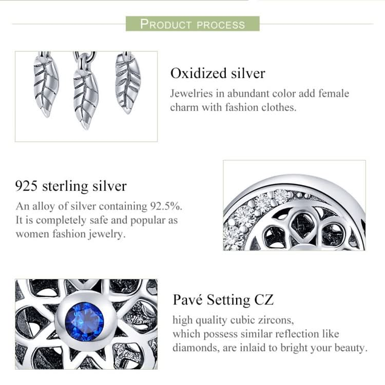 S925 Sterling Silver Hollow Pattern Bead Accessories DIY Beaded Bracelet Accessories Reluova