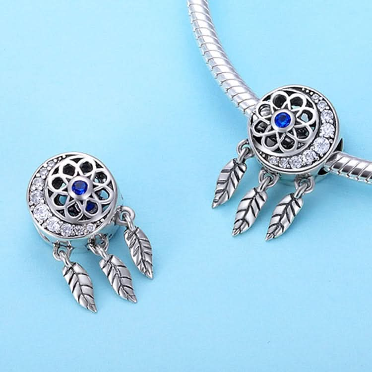 S925 Sterling Silver Hollow Pattern Bead Accessories DIY Beaded Bracelet Accessories