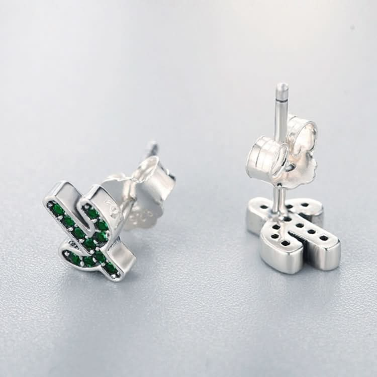 Personality Fresh Cactus S925 Sterling Silver Female Earrings Reluova