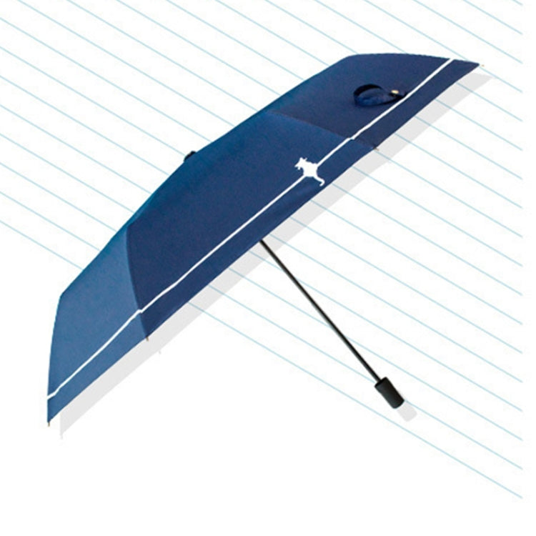 Small Fresh Forest Simple Sun and Rain Dual-use Sun Umbrella Sunscreen UV Protection Black Plastic Umbrella