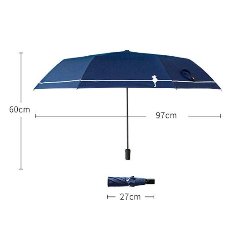 Small Fresh Forest Simple Sun and Rain Dual-use Sun Umbrella Sunscreen UV Protection Black Plastic Umbrella