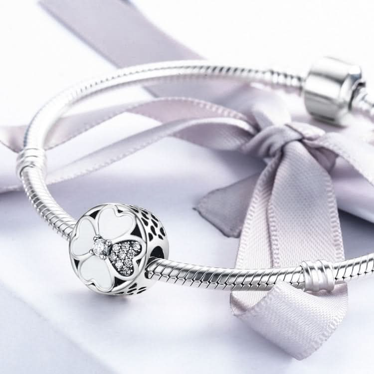 S925 Sterling Silver Diamond Happiness Petal Bead Bracelet Accessories