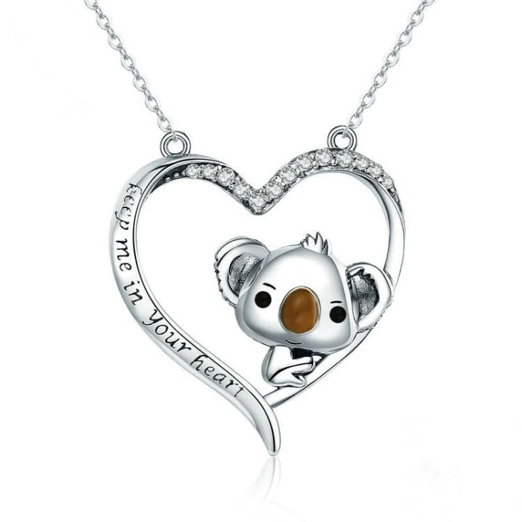 Cute Koala S925 Sterling Silver Lady Necklace Reluova