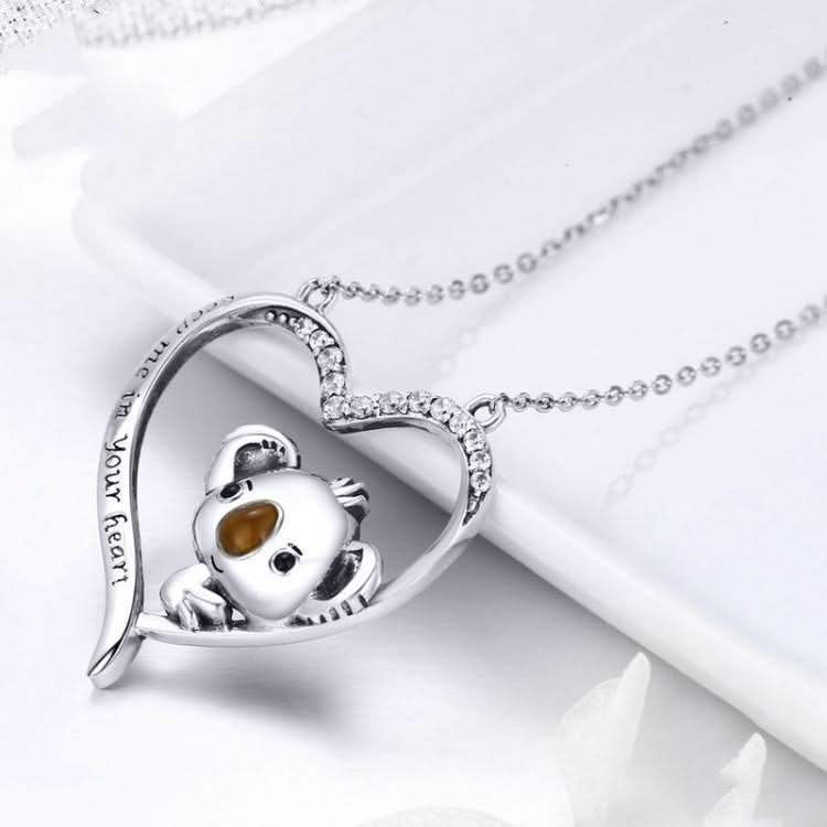 Cute Koala S925 Sterling Silver Lady Necklace Reluova