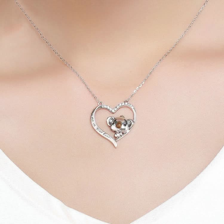 Cute Koala S925 Sterling Silver Lady Necklace Reluova