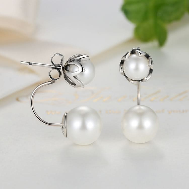 S925 Double Side Sterling Silver Bead Earring Reluova