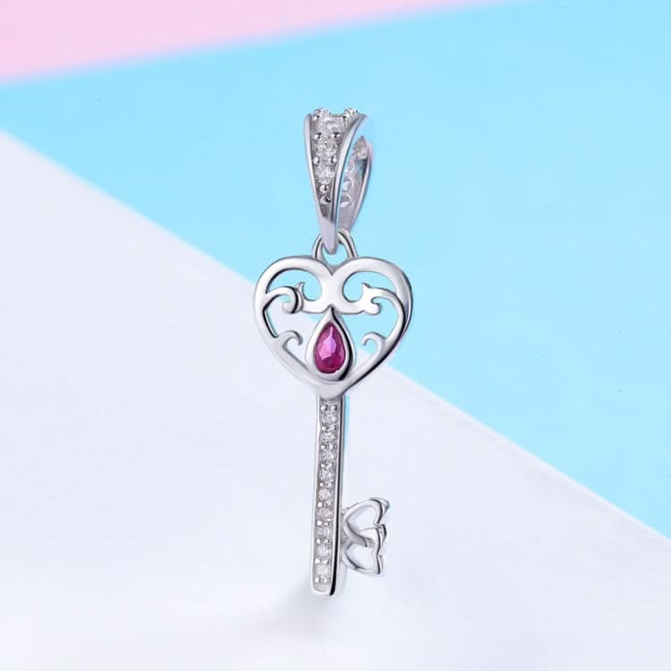 S925 Sterling Silver Happiness Key Pendant Charm Accessories