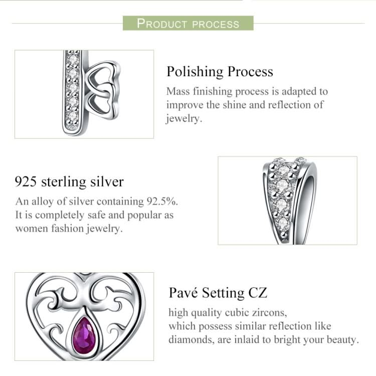 S925 Sterling Silver Happiness Key Pendant Charm Accessories Reluova