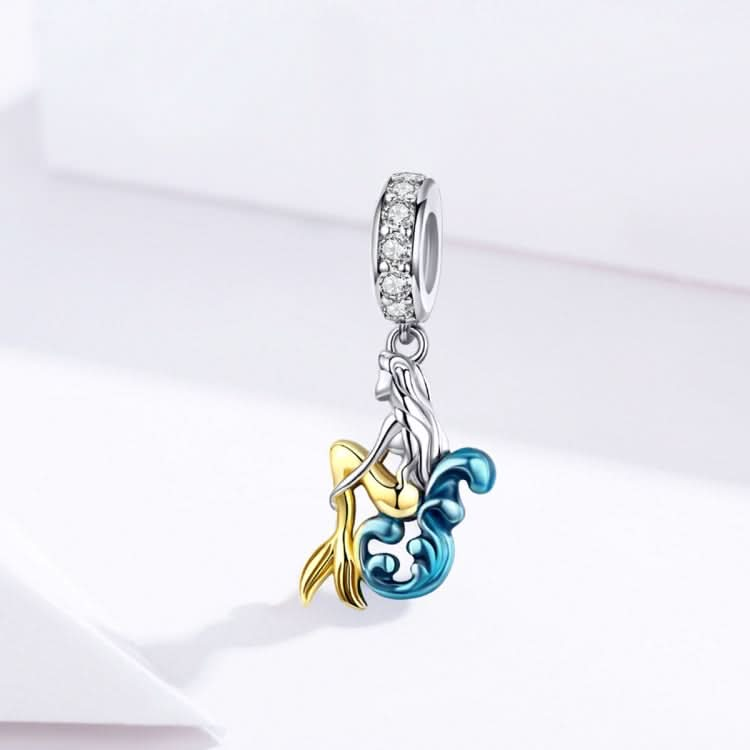 S925 Sterling Silver Mermaid Charm DIY Bracelet Accessories Reluova