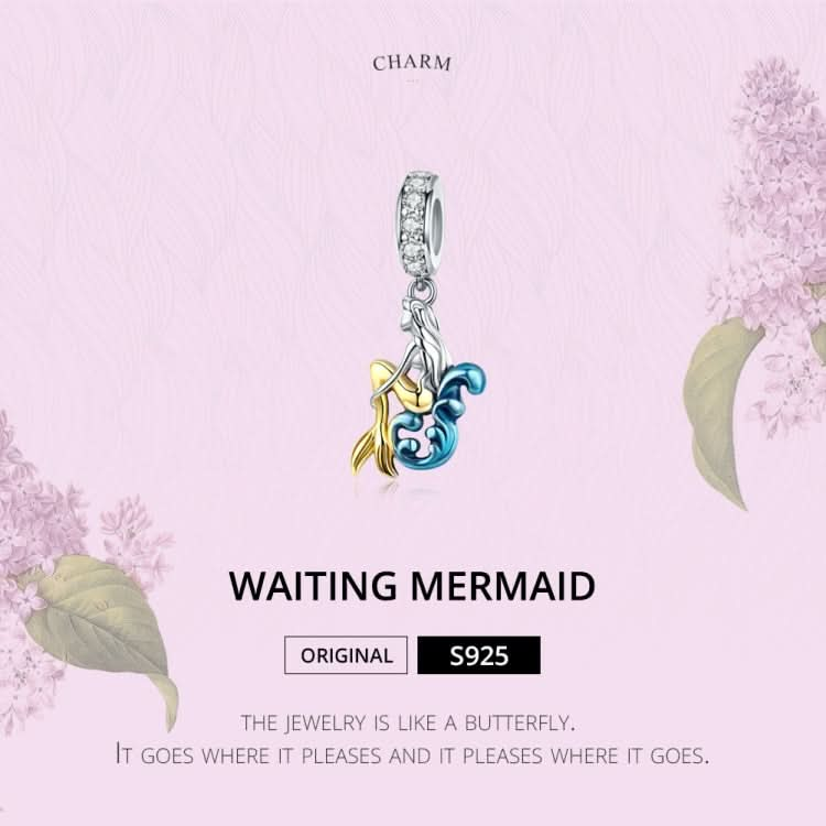 S925 Sterling Silver Mermaid Charm DIY Bracelet Accessories