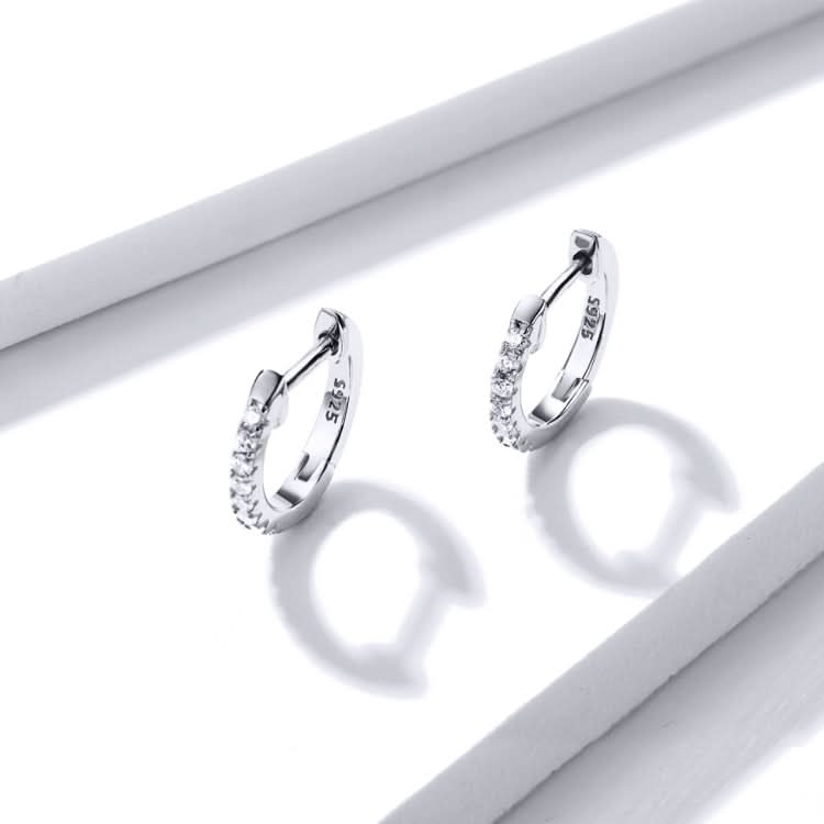 S925 Sterling Silver Circle Earrings Zircon Earrings Reluova