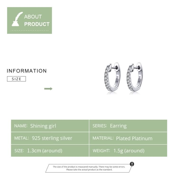 S925 Sterling Silver Circle Earrings Zircon Earrings Reluova