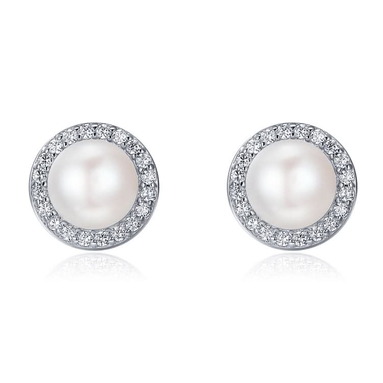 Simple Pearl Diamond Ladies Temperament Earrings S925 Sterling Silver Earrings Reluova