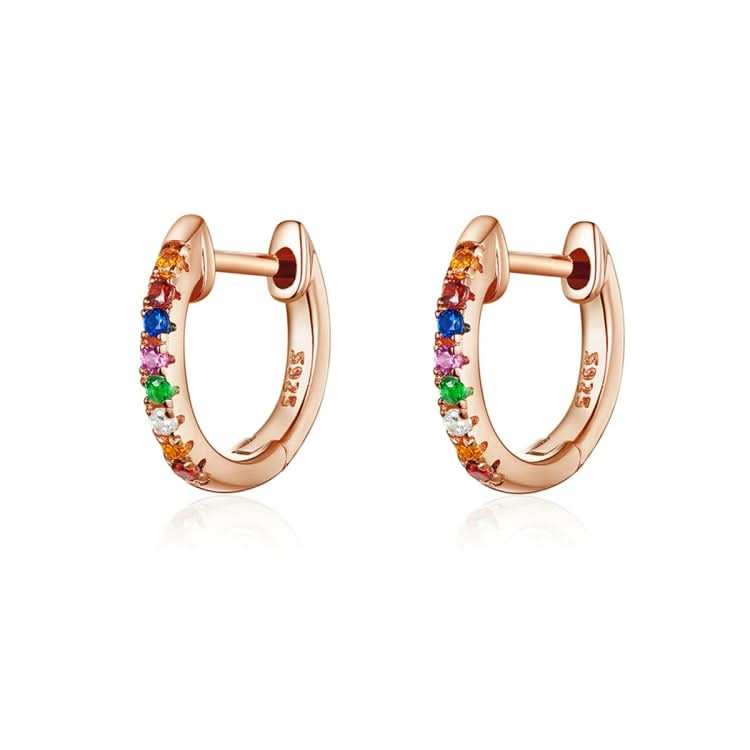 Sterling Silver Rainbow Earrings S925 Zircon Earrings Reluova