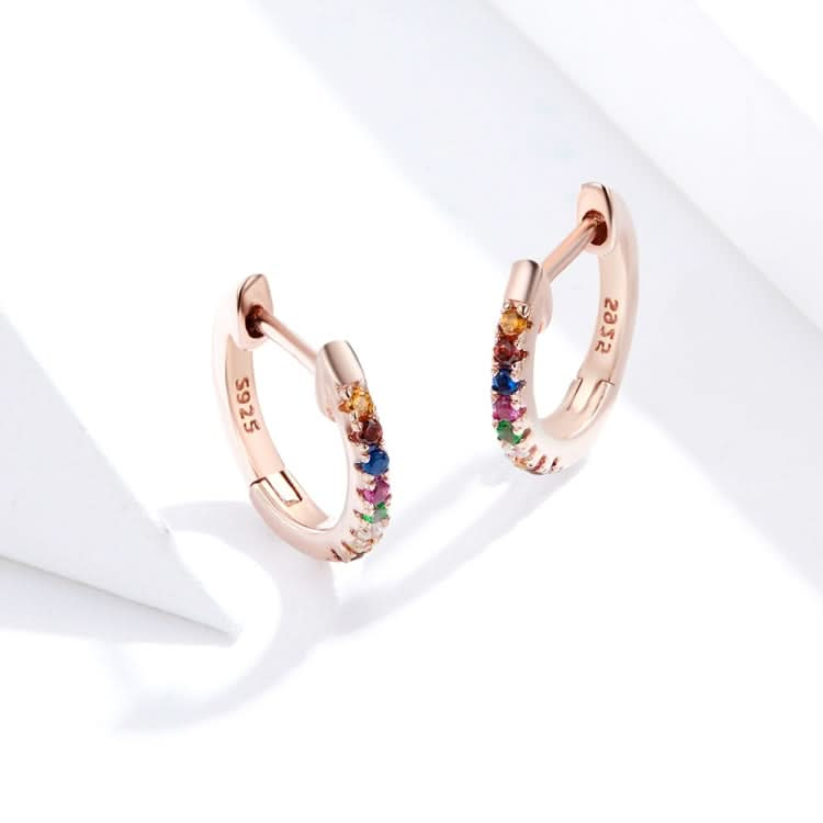 Sterling Silver Rainbow Earrings S925 Zircon Earrings Reluova