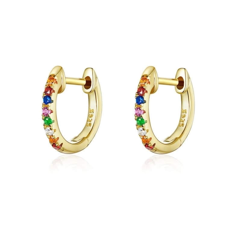 Sterling Silver Rainbow Earrings S925 Zircon Earrings Reluova