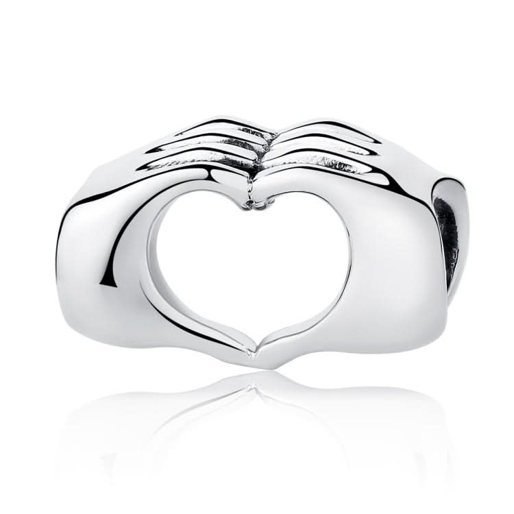 DIY Bracelet Beads Holding Hands Heart-to-heart S925 Sterling Silver Beads