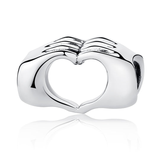 DIY Bracelet Beads Holding Hands Heart-to-heart S925 Sterling Silver Beads Reluova