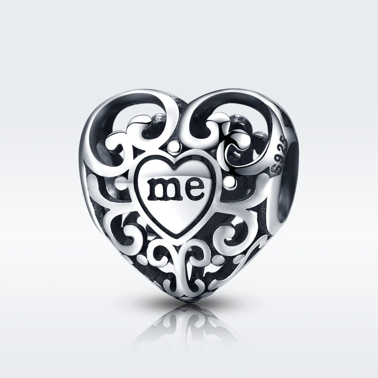 Heart-shaped Hollow Real Me S925 Sterling Silver Beads Reluova