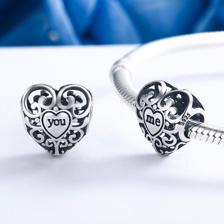 Heart-shaped Hollow Real Me S925 Sterling Silver Beads Reluova