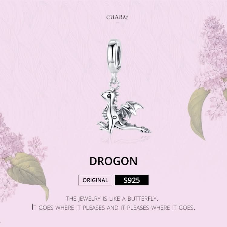 S925 Sterling Silver Pendant Drogon  Dinosaur Charm DIY Bracelet Accessories Reluova