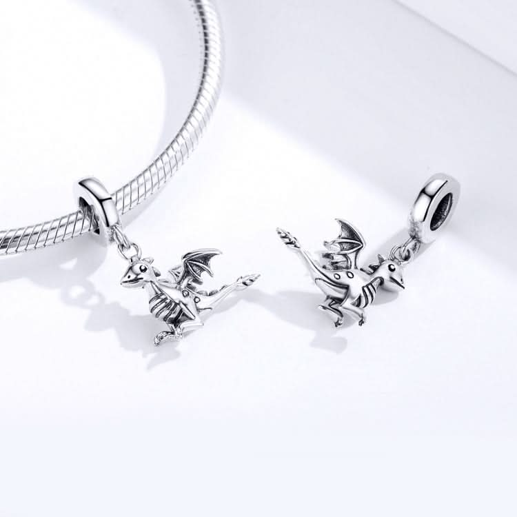 S925 Sterling Silver Pendant Drogon  Dinosaur Charm DIY Bracelet Accessories