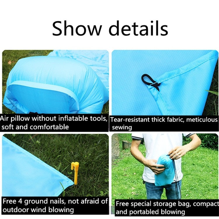 Outdoor Waterproof Air Pillow Picnic Mat Carrying Ground Sand Beach Grass Mat Reluova